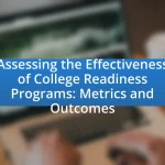 Assessing the Effectiveness of College Readiness Programs: Metrics and Outcomes