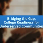 Bridging the Gap: College Readiness for Underserved Communities