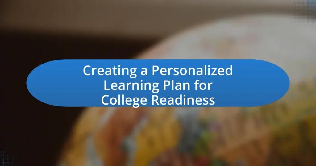 Creating a Personalized Learning Plan for College Readiness