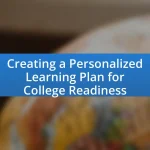 Creating a Personalized Learning Plan for College Readiness