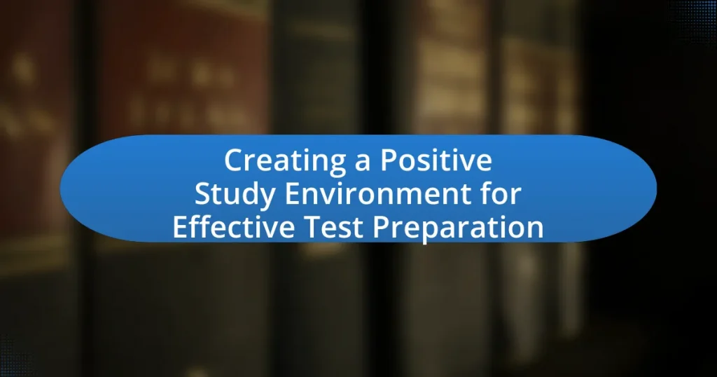 Creating a Positive Study Environment for Effective Test Preparation