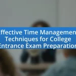 Effective Time Management Techniques for College Entrance Exam Preparation