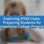 Exploring STEM Clubs: Preparing Students for Competitive College Programs