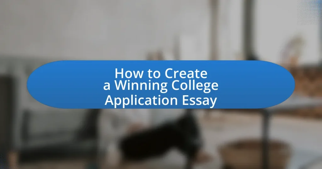How to Create a Winning College Application Essay