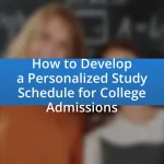 How to Develop a Personalized Study Schedule for College Admissions
