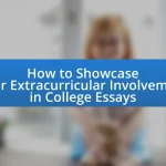 How to Showcase Your Extracurricular Involvement in College Essays