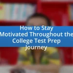How to Stay Motivated Throughout the College Test Prep Journey