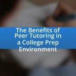 The Benefits of Peer Tutoring in a College Prep Environment