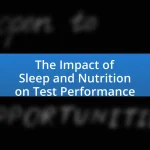 The Impact of Sleep and Nutrition on Test Performance