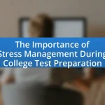 The Importance of Stress Management During College Test Preparation