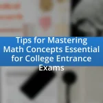 Tips for Mastering Math Concepts Essential for College Entrance Exams