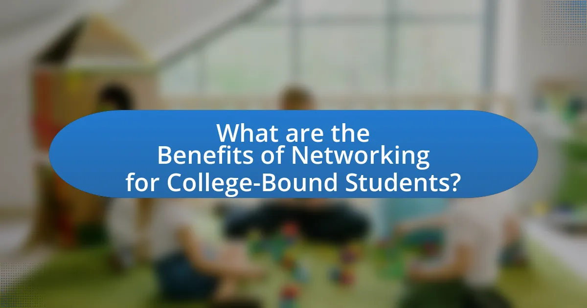 What are the Benefits of Networking for College-Bound Students?