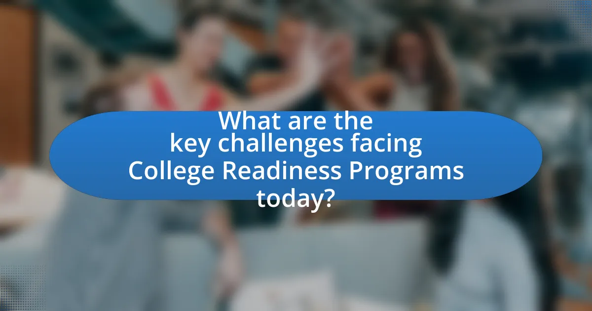 What are the key challenges facing College Readiness Programs today?
