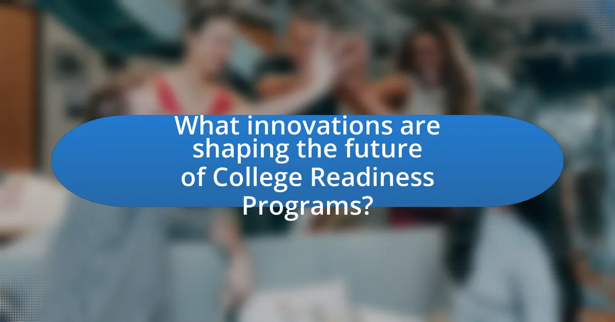 What innovations are shaping the future of College Readiness Programs?