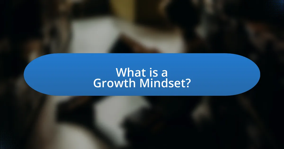 What is a Growth Mindset?