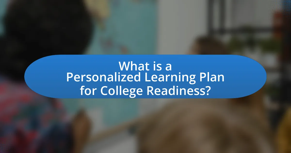 What is a Personalized Learning Plan for College Readiness?
