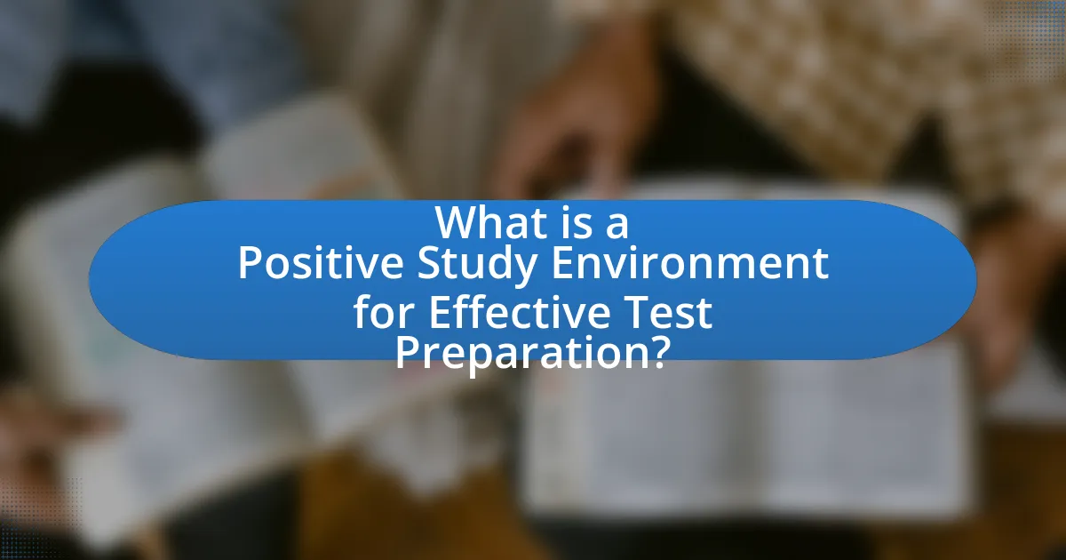 What is a Positive Study Environment for Effective Test Preparation?