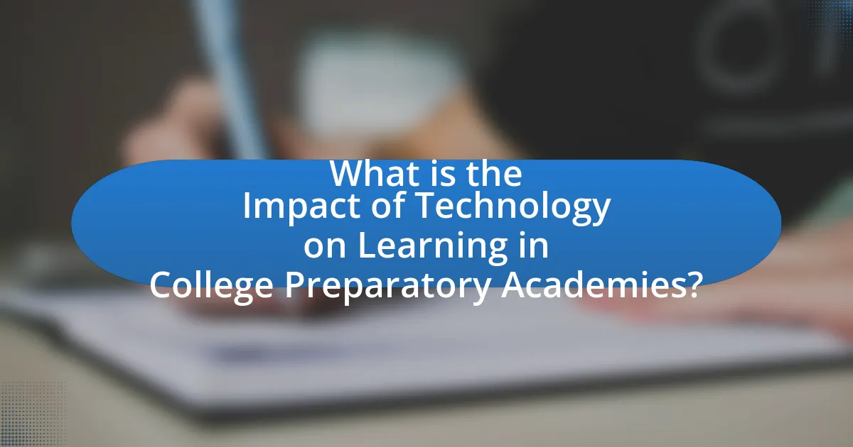 What is the Impact of Technology on Learning in College Preparatory Academies?