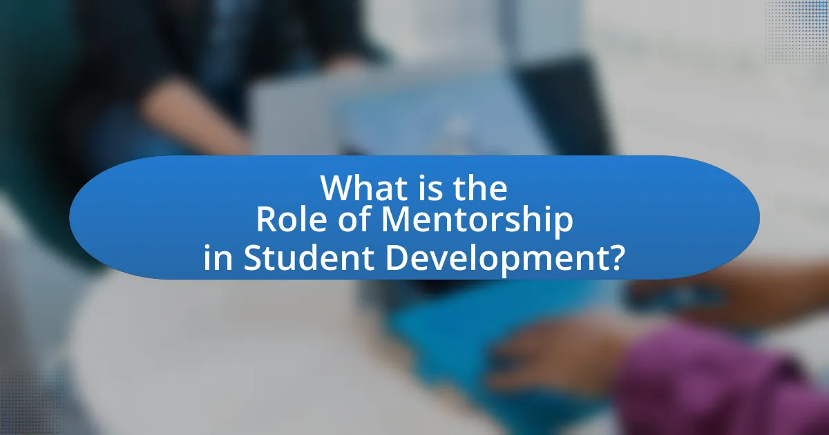 What is the Role of Mentorship in Student Development?